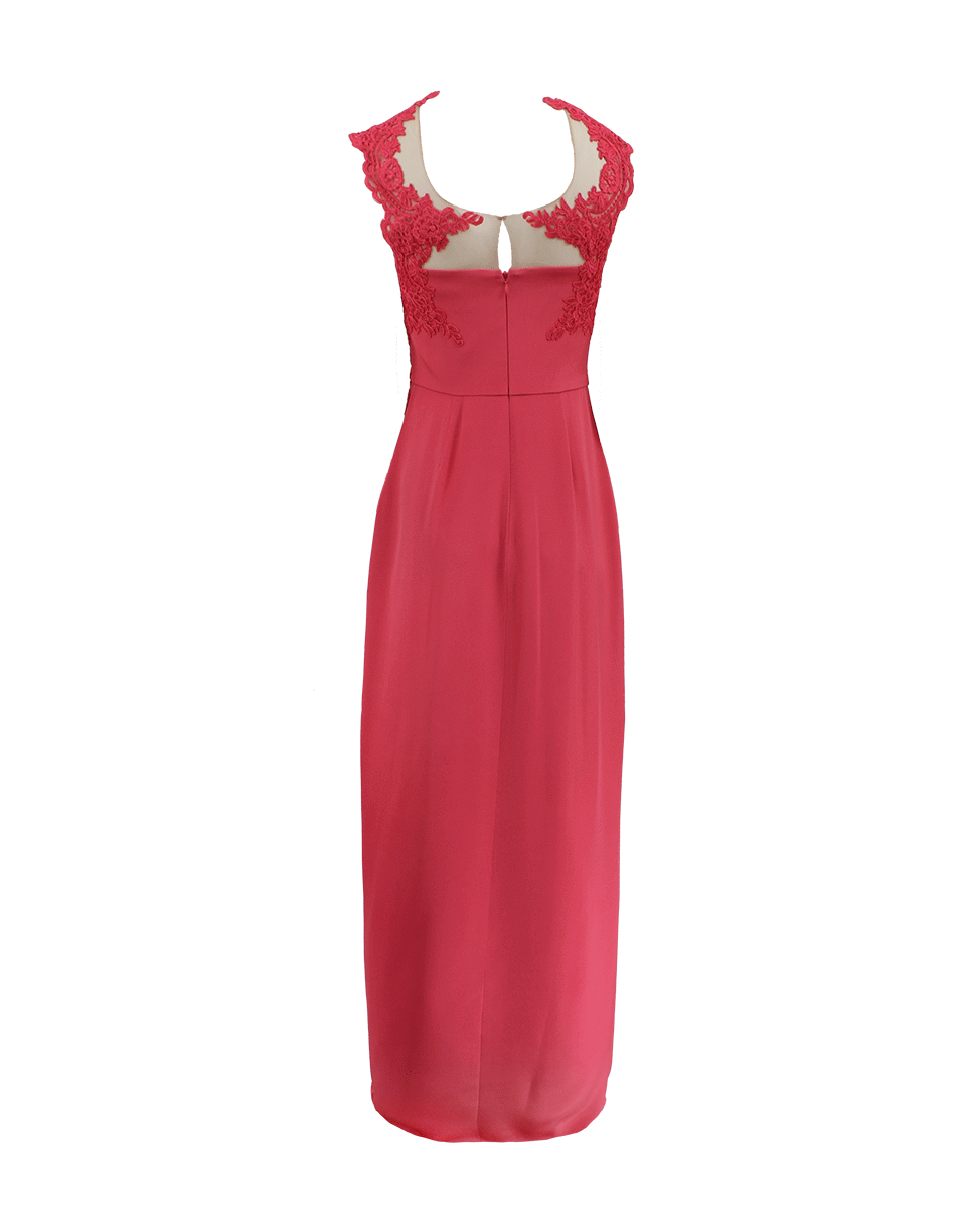 MARCHESA NOTTE-Draped Lace Gown-