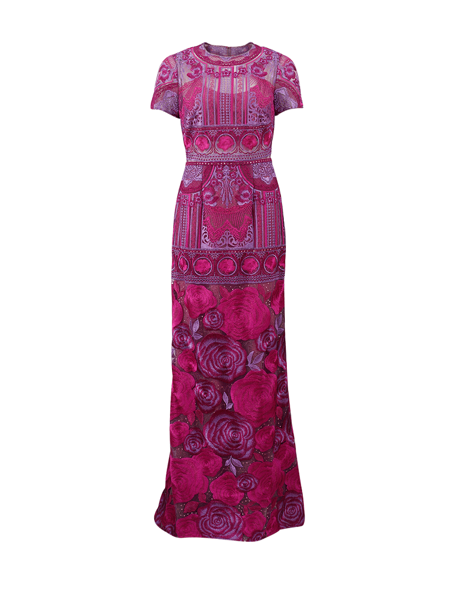Embroidered Column Gown CLOTHINGDRESSGOWN MARCHESA NOTTE   