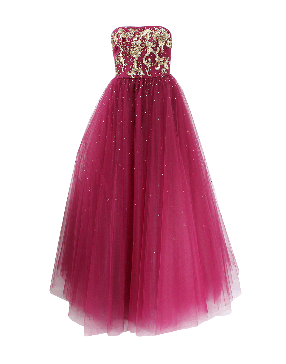 Strapless Embroidered Bodice Ball Gown CLOTHINGDRESSGOWN MARCHESA NOTTE   