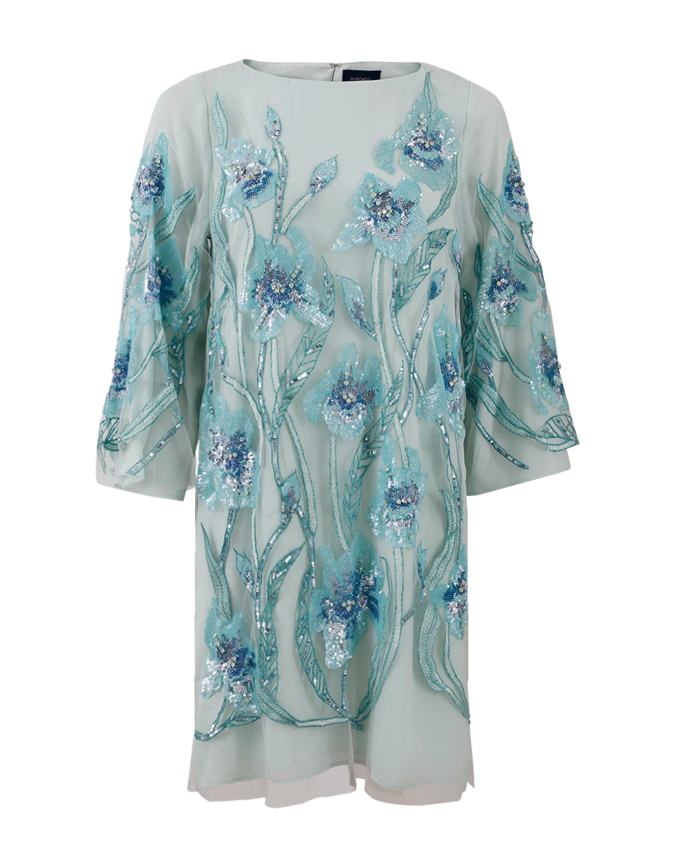 MARCHESA NOTTE-Embroidered Tunic Dress-