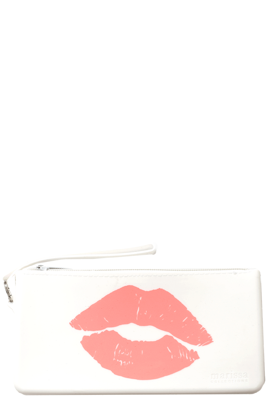 MARISSA COLLECTIONS-Lips Chelsea Clutch-WHITE