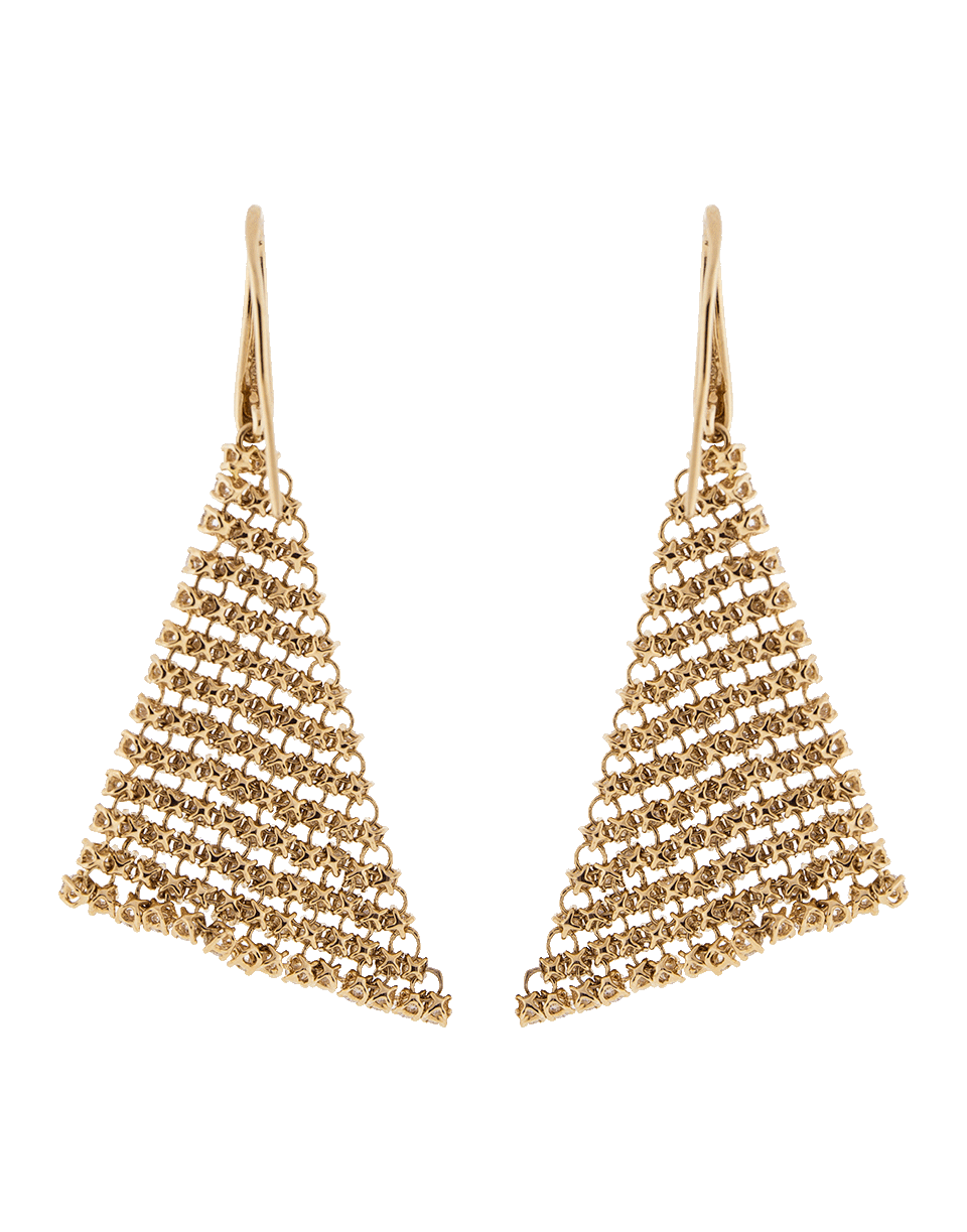 MARISSA DIAMONDS-Diamond Mesh Triangle Earrings-ROSE GOLD
