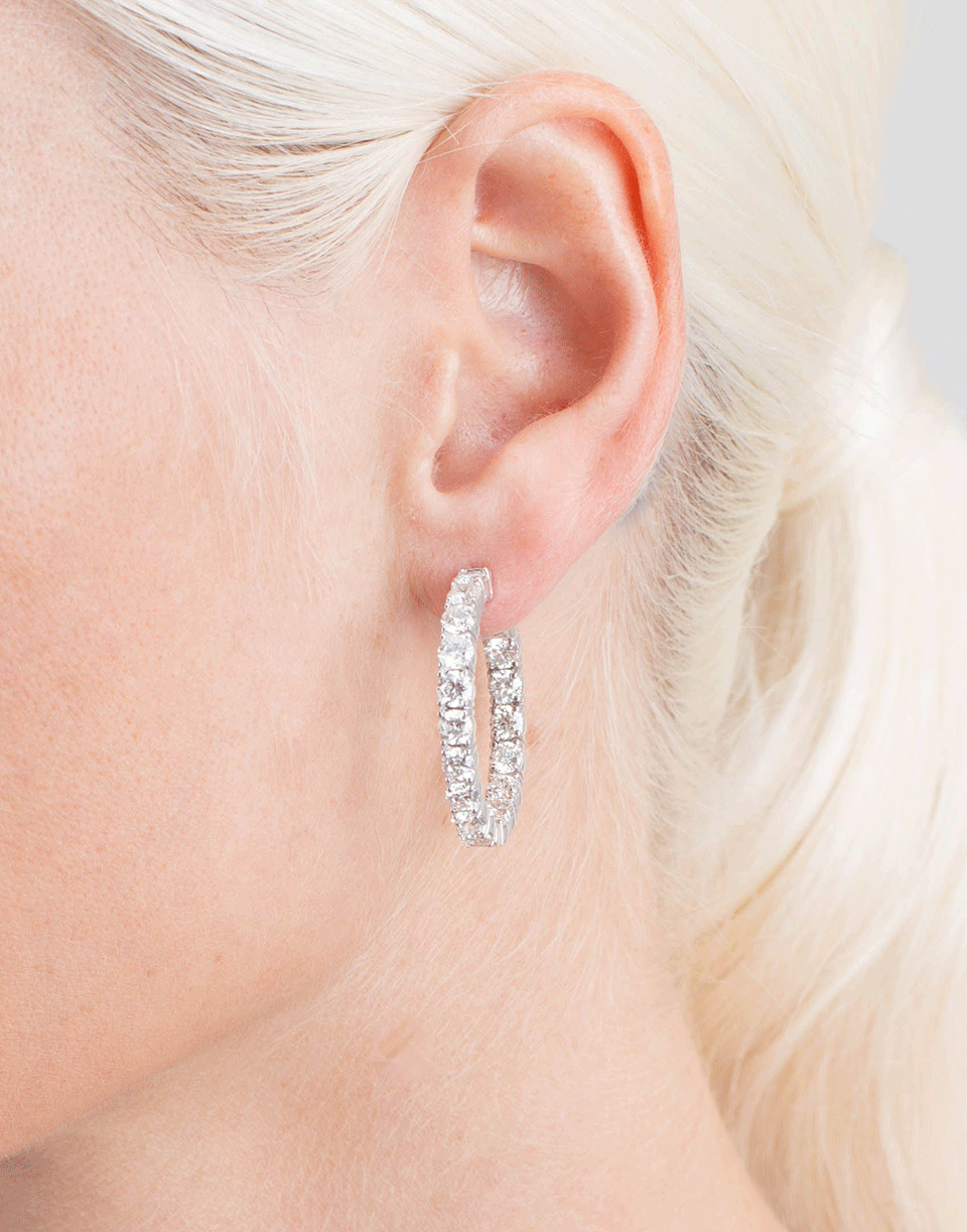 MARISSA DIAMONDS-Diamond Hoop Earrings-WHITE GOLD