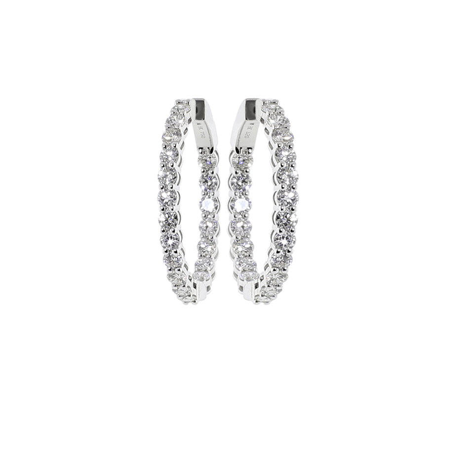 Medium Diamond Hoop Earrings JEWELRYFINE JEWELEARRING MARISSA DIAMONDS   