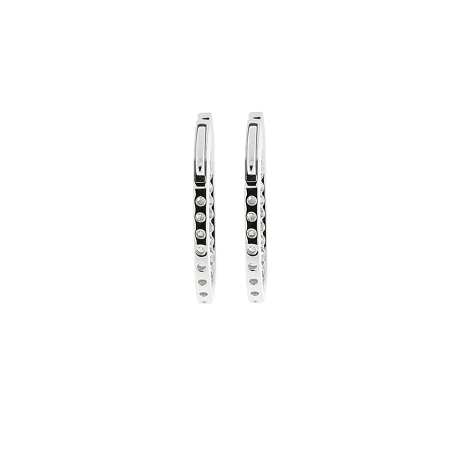 MARISSA DIAMONDS-Small Diamond Hoop Earrings-WHITE GOLD