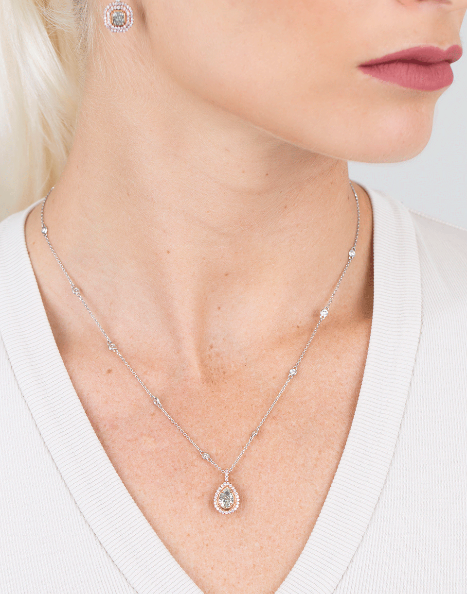 MARISSA DIAMONDS-Fancy Diamond Necklace-ROSE GOLD