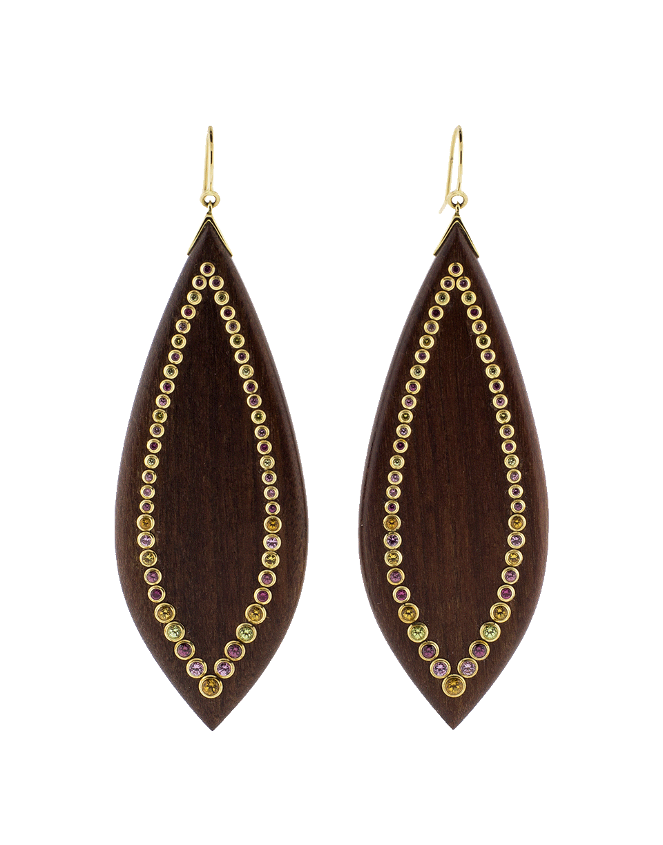 MARK DAVIS-Wood Earrings-YELLOW GOLD