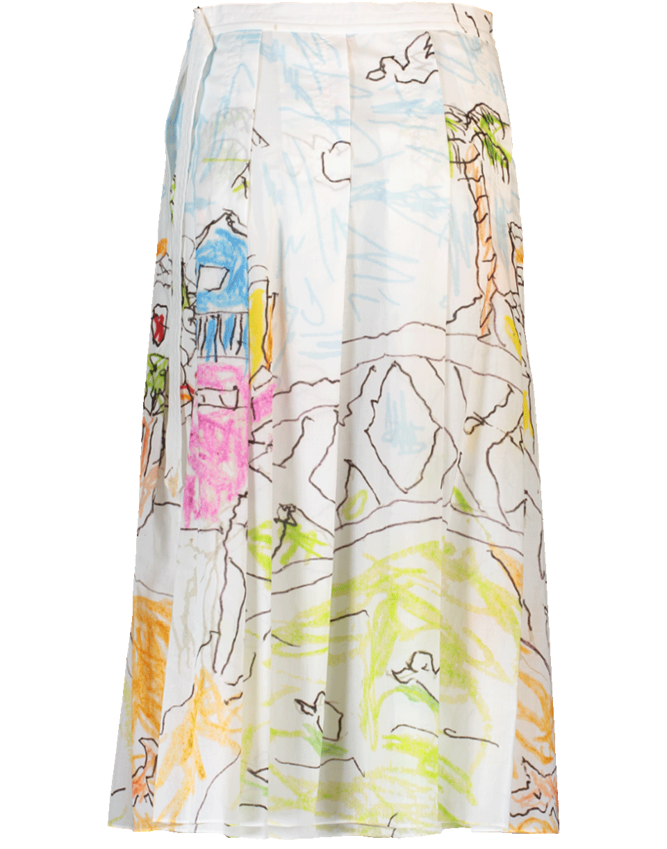 Venice Beach Print Pleated Skirt CLOTHINGSKIRTMISC MARNI   