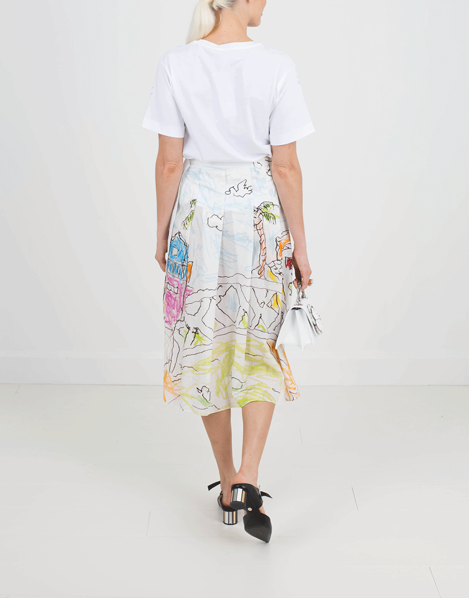 MARNI-Venice Beach Print Pleated Skirt-