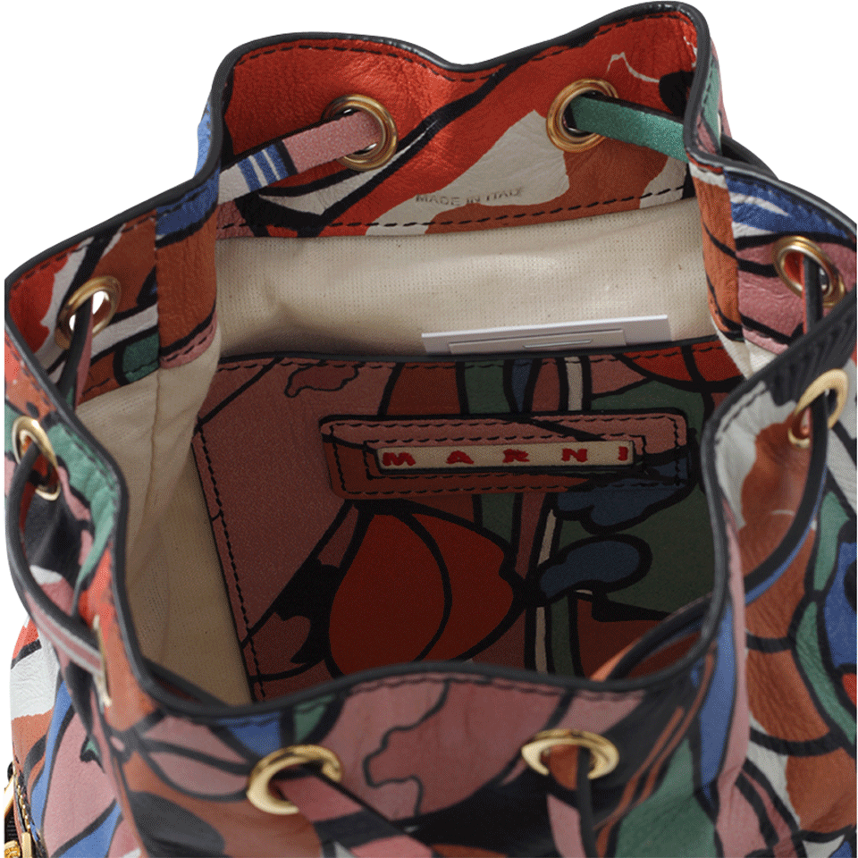 MARNI-Printed Backpack-CAMELLIA