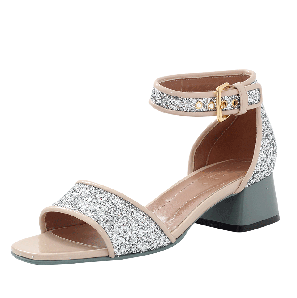 MARNI-Glitter Ankle Strap Sandal-