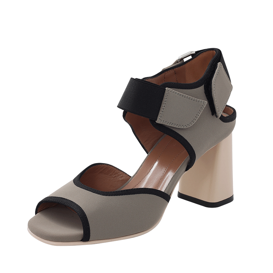 Neoprene velcro strap hot sale high heel sandals