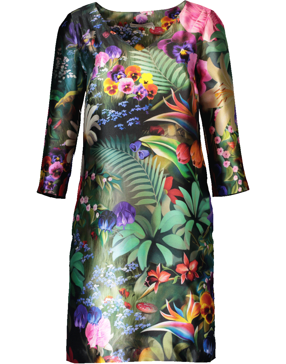 MARY KATRANTZOU-Rose Garden Print Dress-