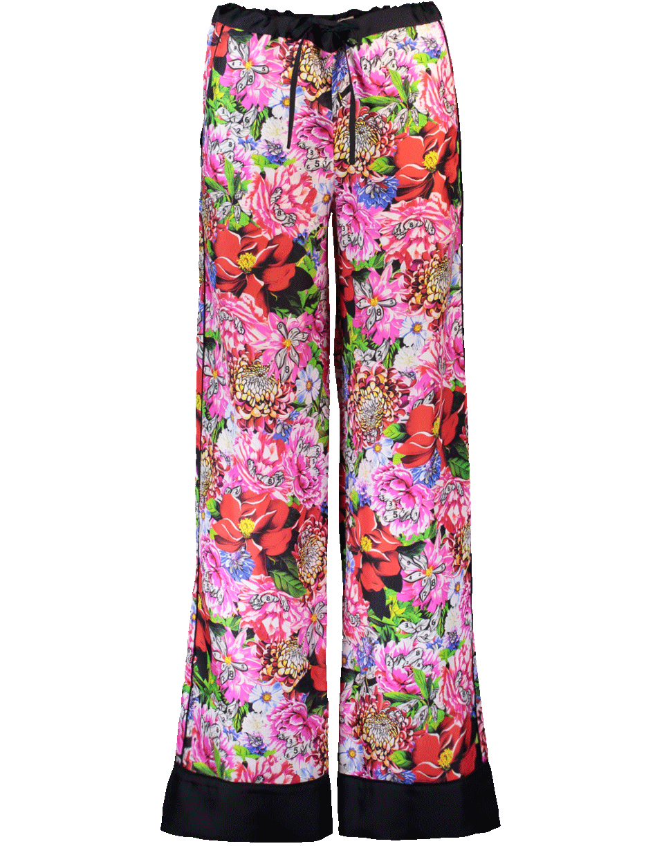 Macaw Floral Drawstring Pant CLOTHINGPANTWIDE LEG MARY KATRANTZOU   