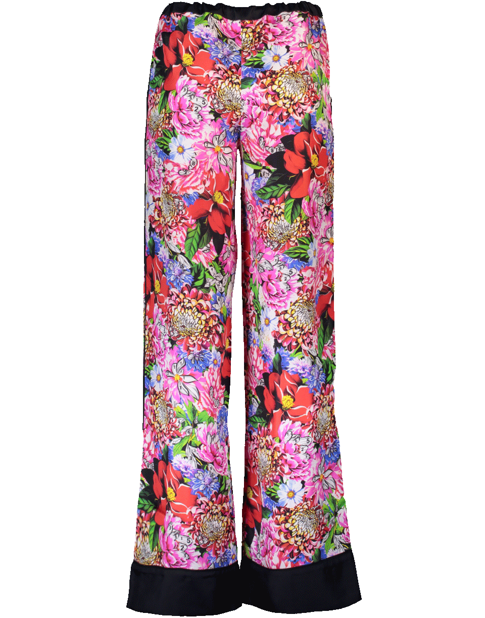 MARY KATRANTZOU-Macaw Floral Drawstring Pant-