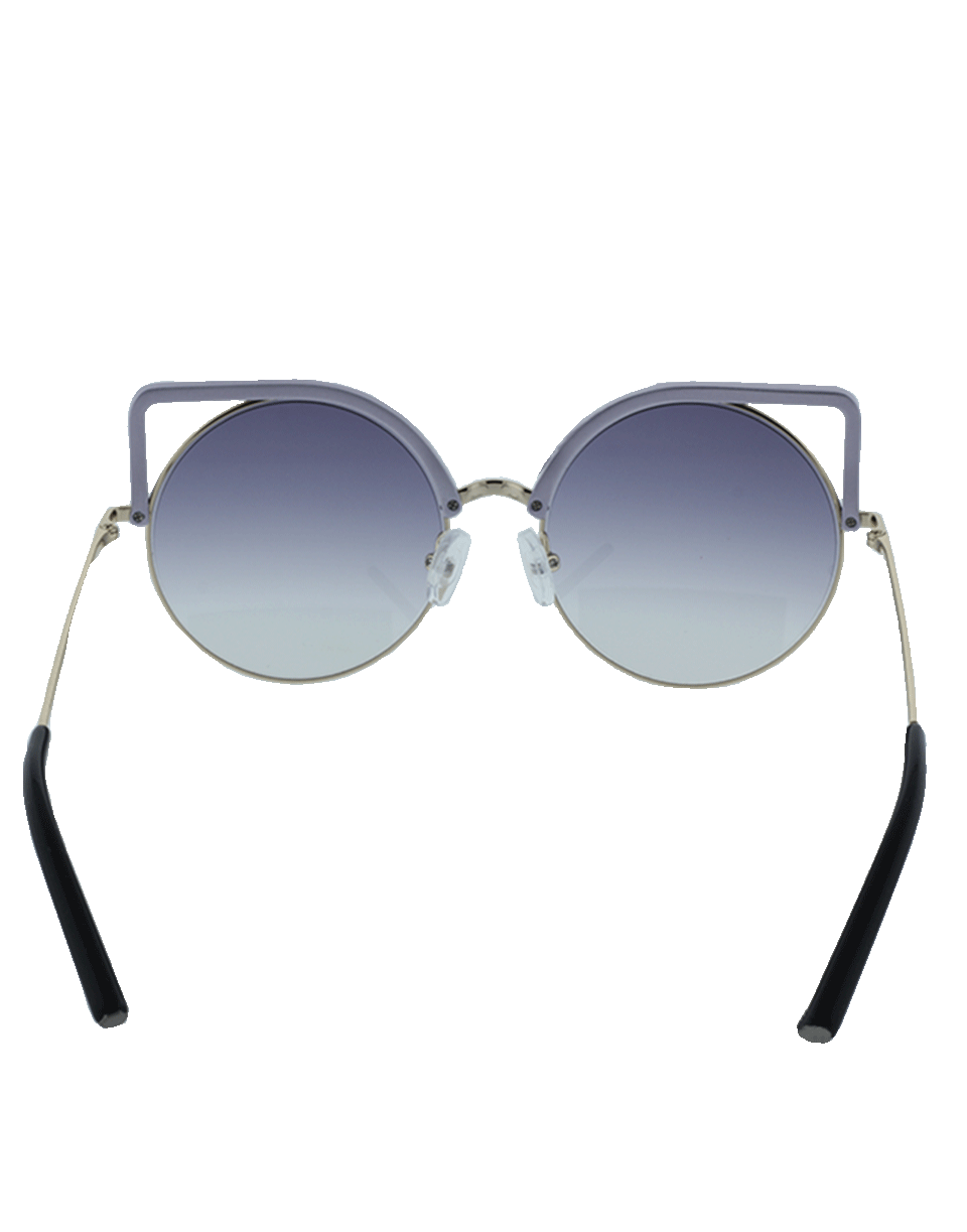 MATTHEW WILLIAMSON-Square Frame Round Sunglasses-LILAC