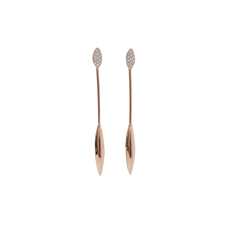 MATTIA CIELO-Ghiacco Diamond Drop Earrings-ROSE GOLD