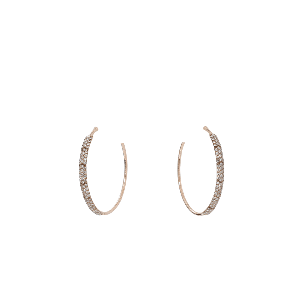 MATTIA CIELO-Rugiada Cognac Diamond Hoop Earrings-ROSE GOLD