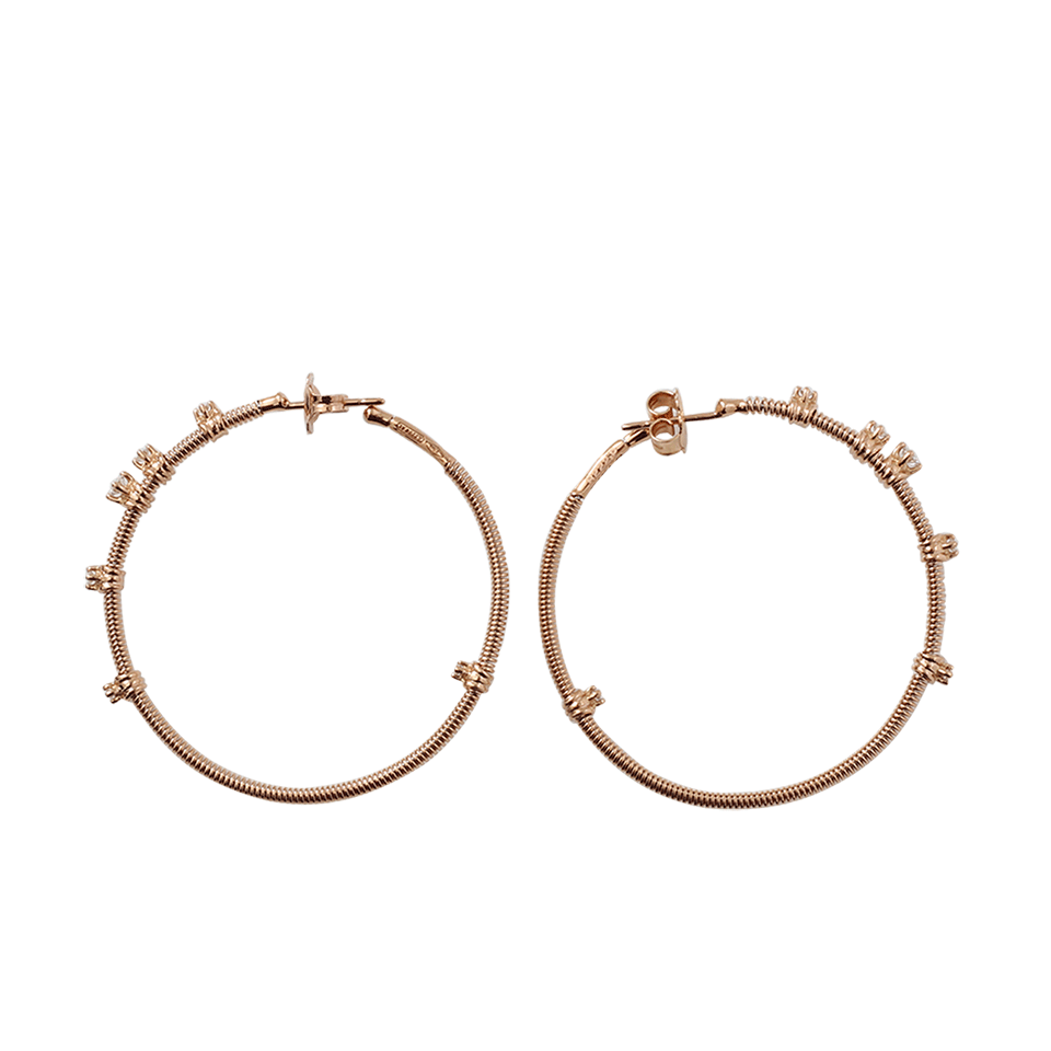 MATTIA CIELO-Rugiada Diamond Hoop Earrings-ROSE GOLD