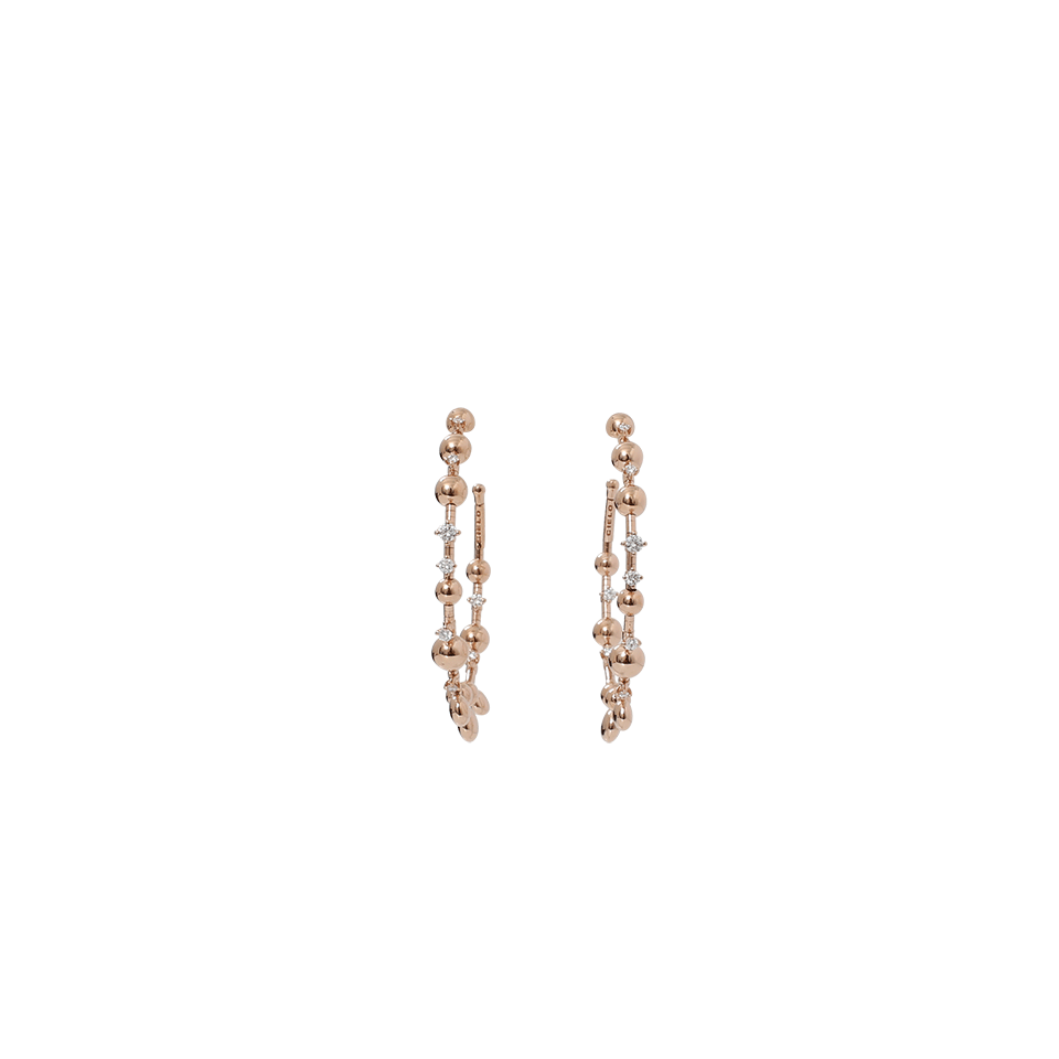 MATTIA CIELO-Rugiada Diamond Hoop Earrings-ROSEOGLD