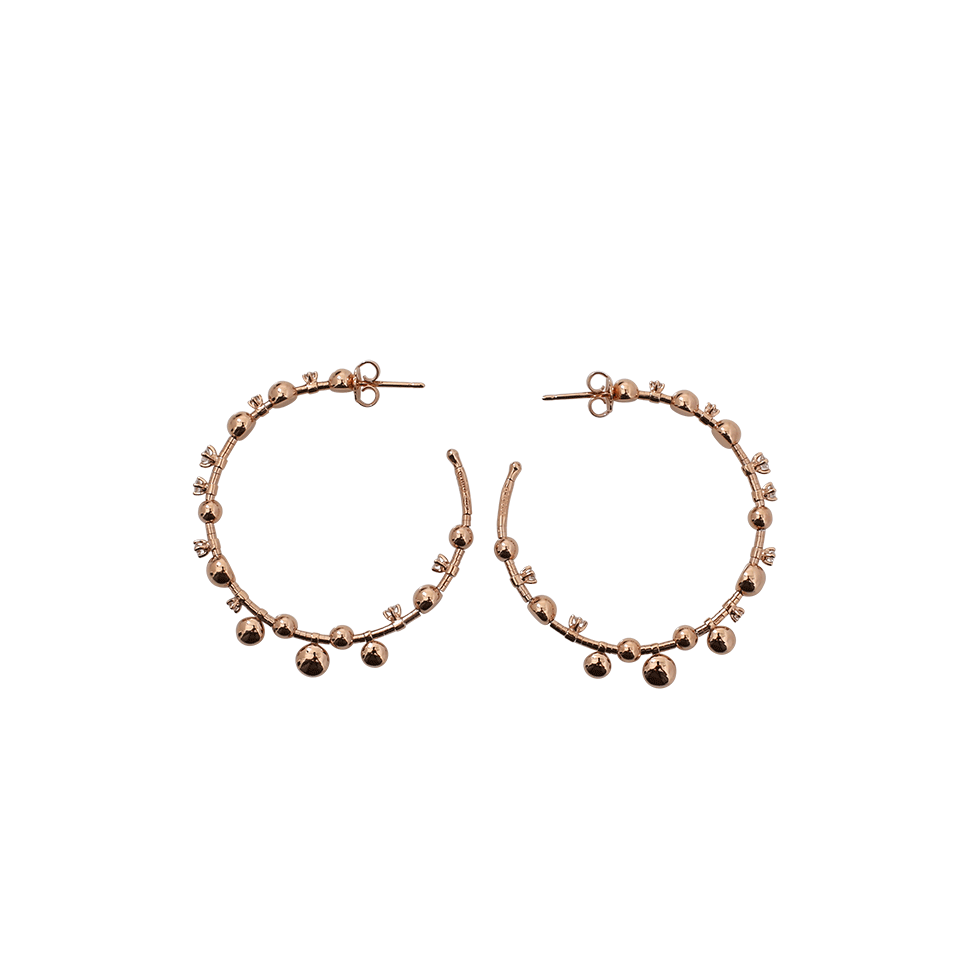MATTIA CIELO-Rugiada Diamond Hoop Earrings-ROSEOGLD