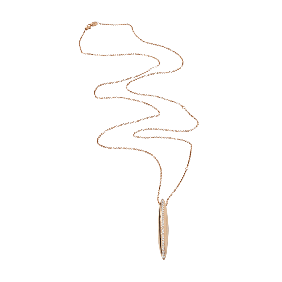 MATTIA CIELO-Vulcano Pave Line Pendant Necklace-ROSE GOLD