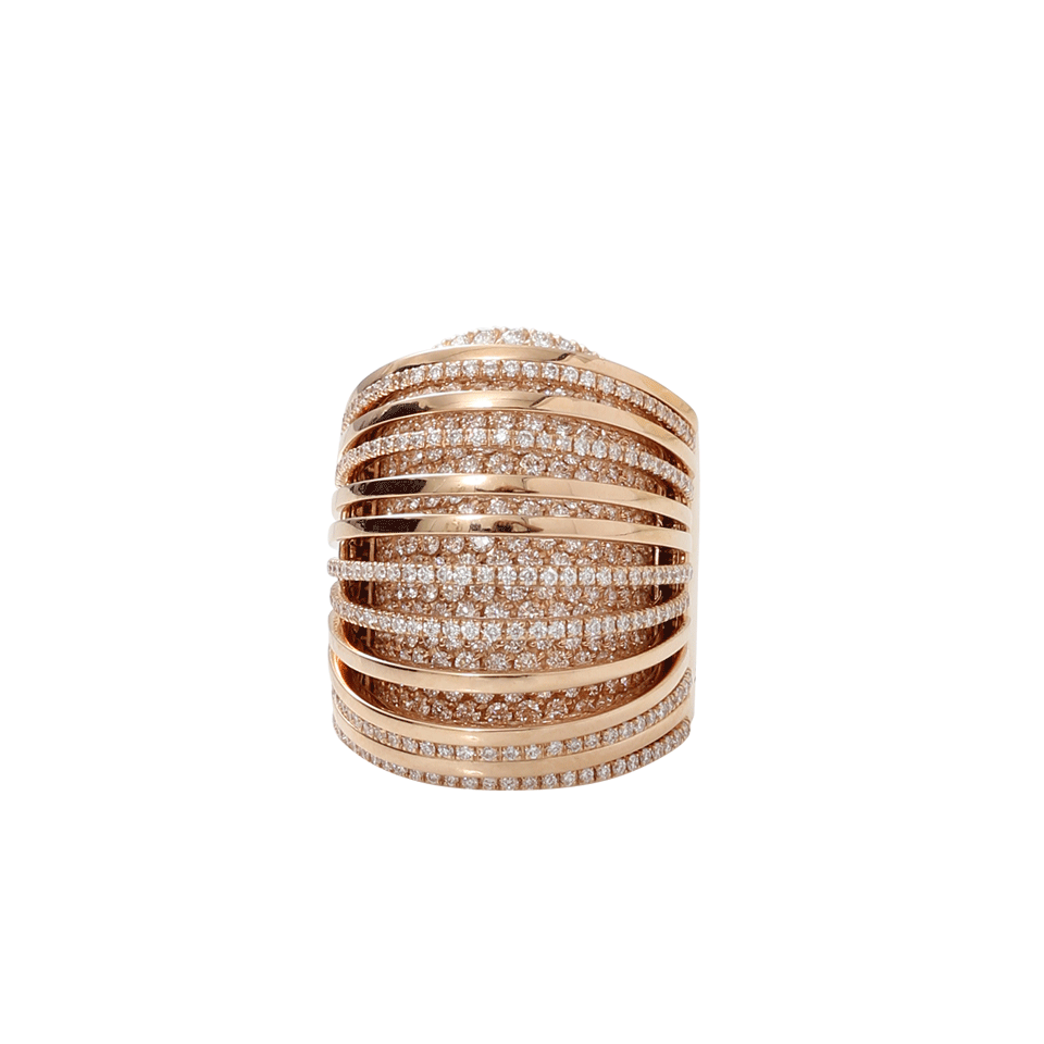 Large Pavone Diamond Pave Ring JEWELRYFINE JEWELRING MATTIA CIELO   
