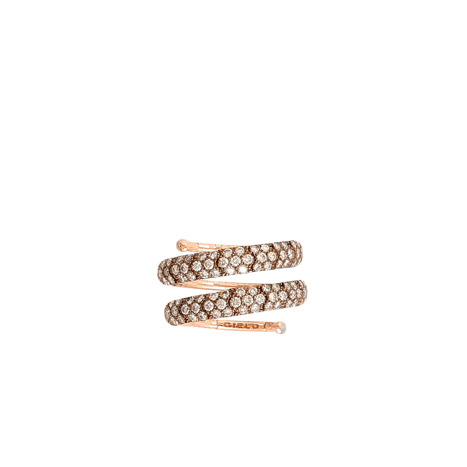 MATTIA CIELO-Rugiada Pave Diamond Wrap Ring-ROSE GOLD