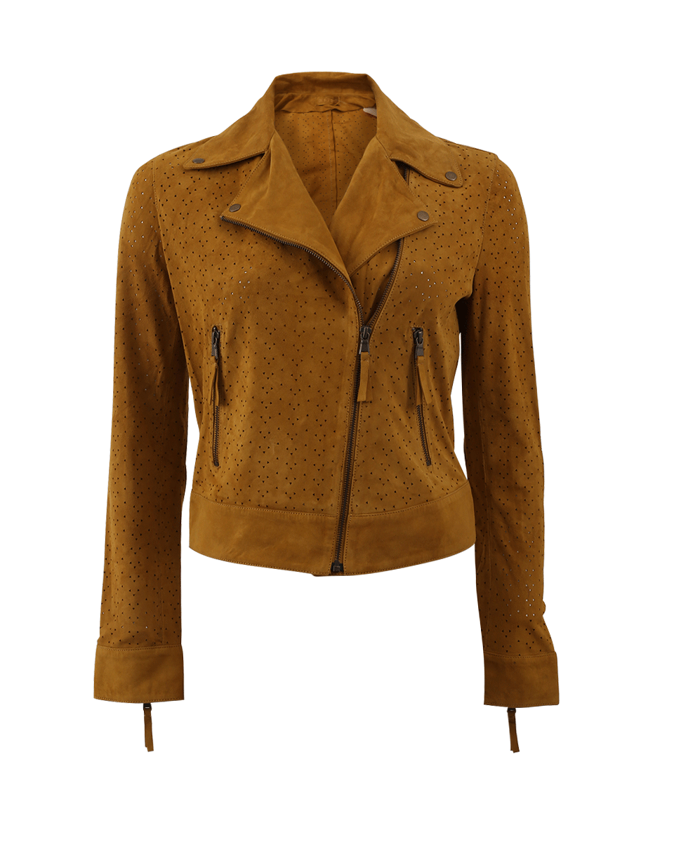 Perforated Suede Jacket CLOTHINGCOATSUEDE METEO BY YVES SALOMON   