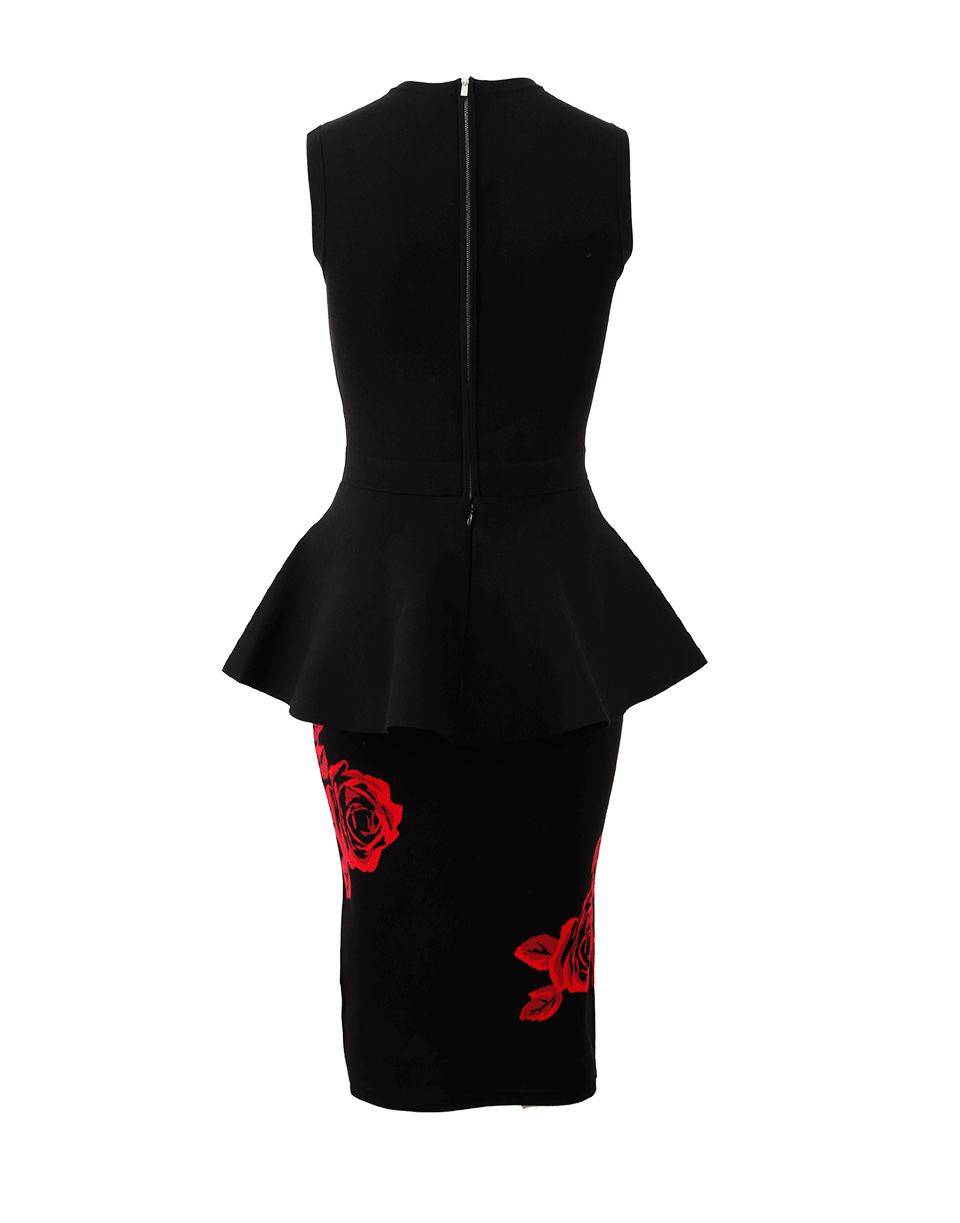 Rose Jacquard Peplum Dress CLOTHINGDRESSCASUAL MICHAEL KORS   