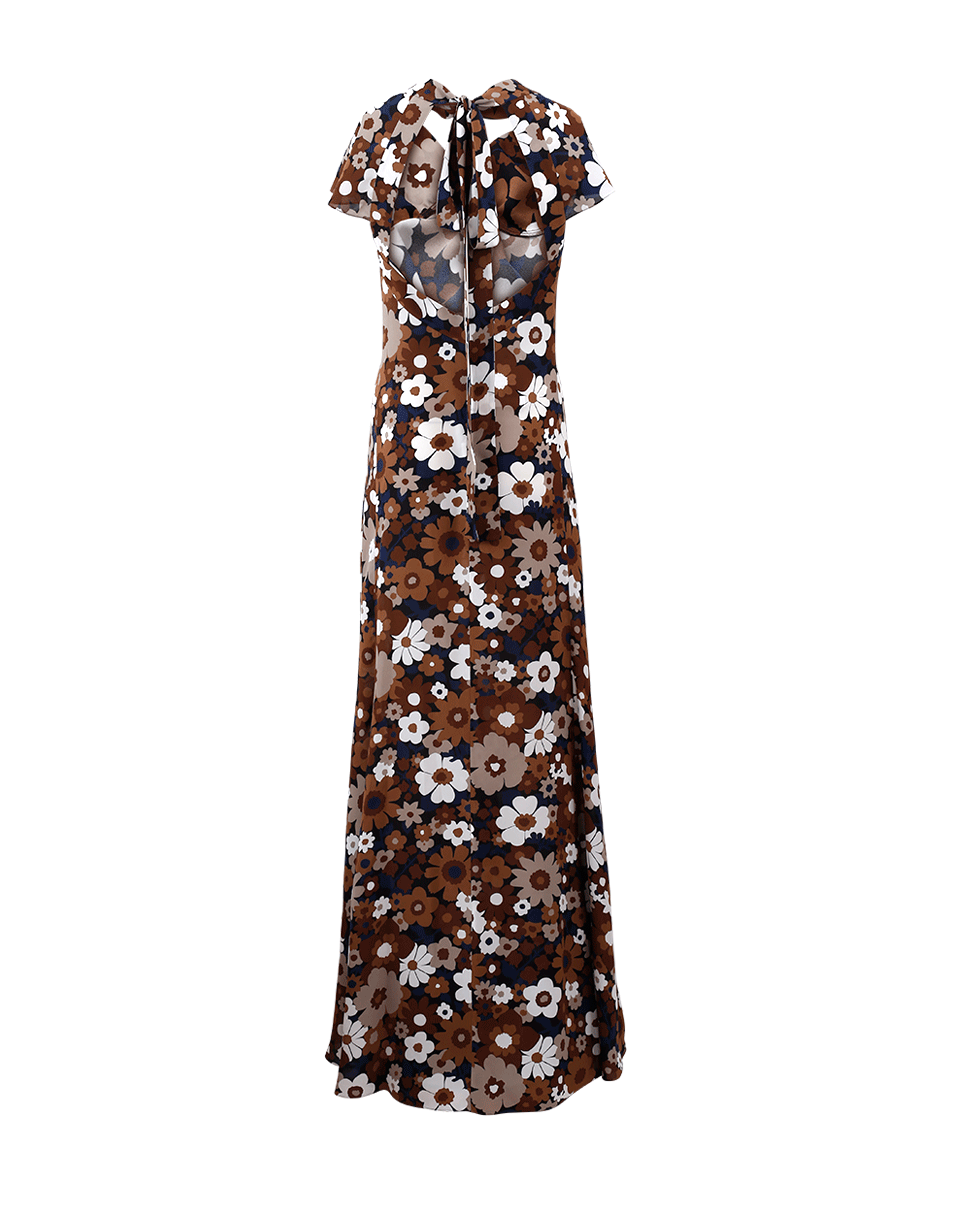 MICHAEL KORS-Floral Print Gown-NUTMEG