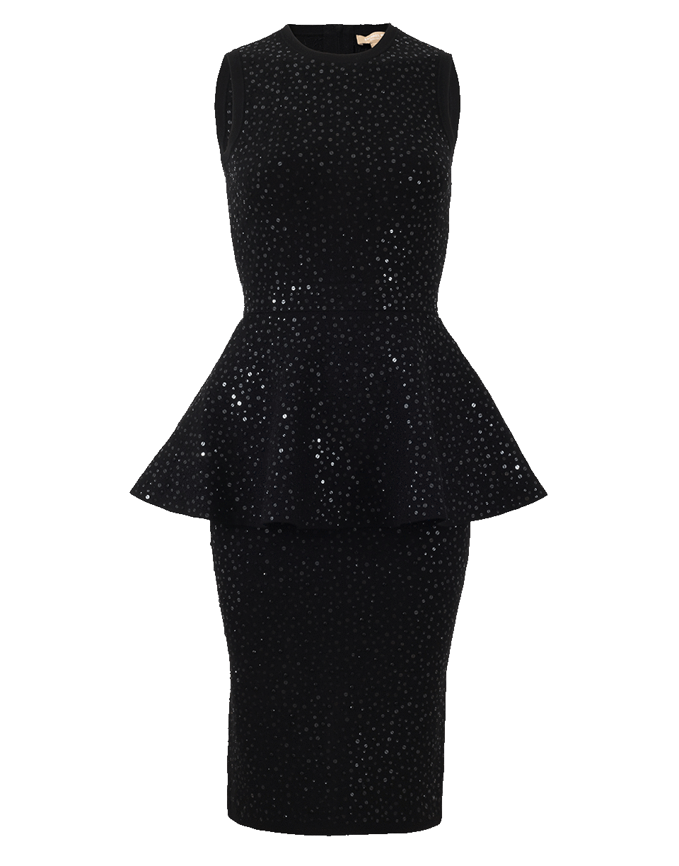 MICHAEL KORS-Beaded Peplum Dress-