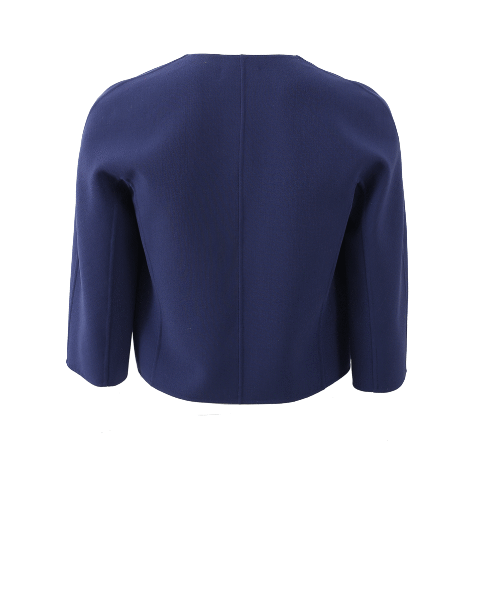 MICHAEL KORS-Wool Crepe Jacket-INDIGO