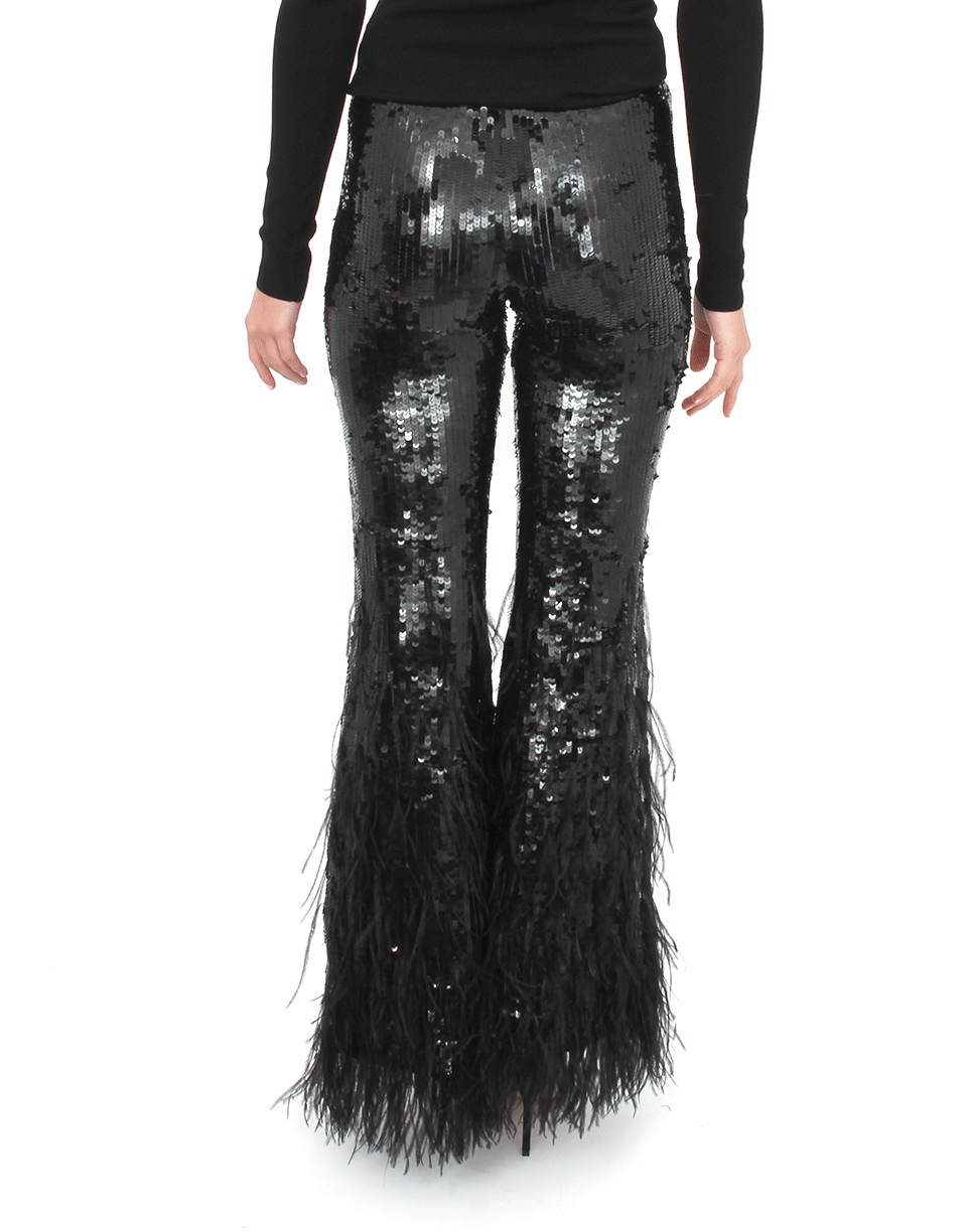 MICHAEL KORS-Sequined Ostrich Feather Pant-