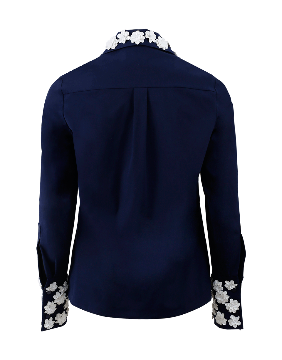 Embroidered Collar Button Shirt CLOTHINGTOPBLOUSE MICHAEL KORS   