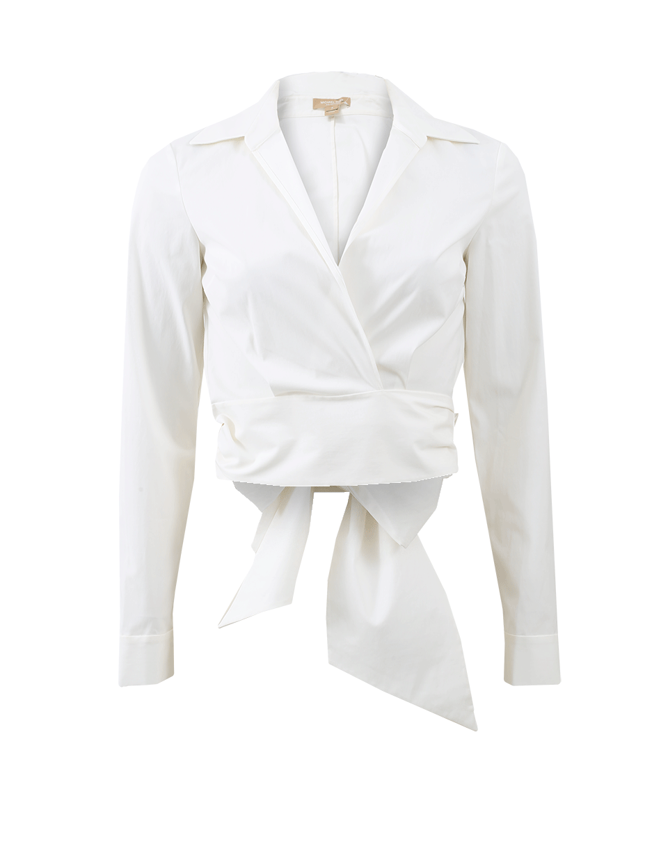 Long Sleeve Wrap Blouse CLOTHINGTOPBLOUSE MICHAEL KORS   