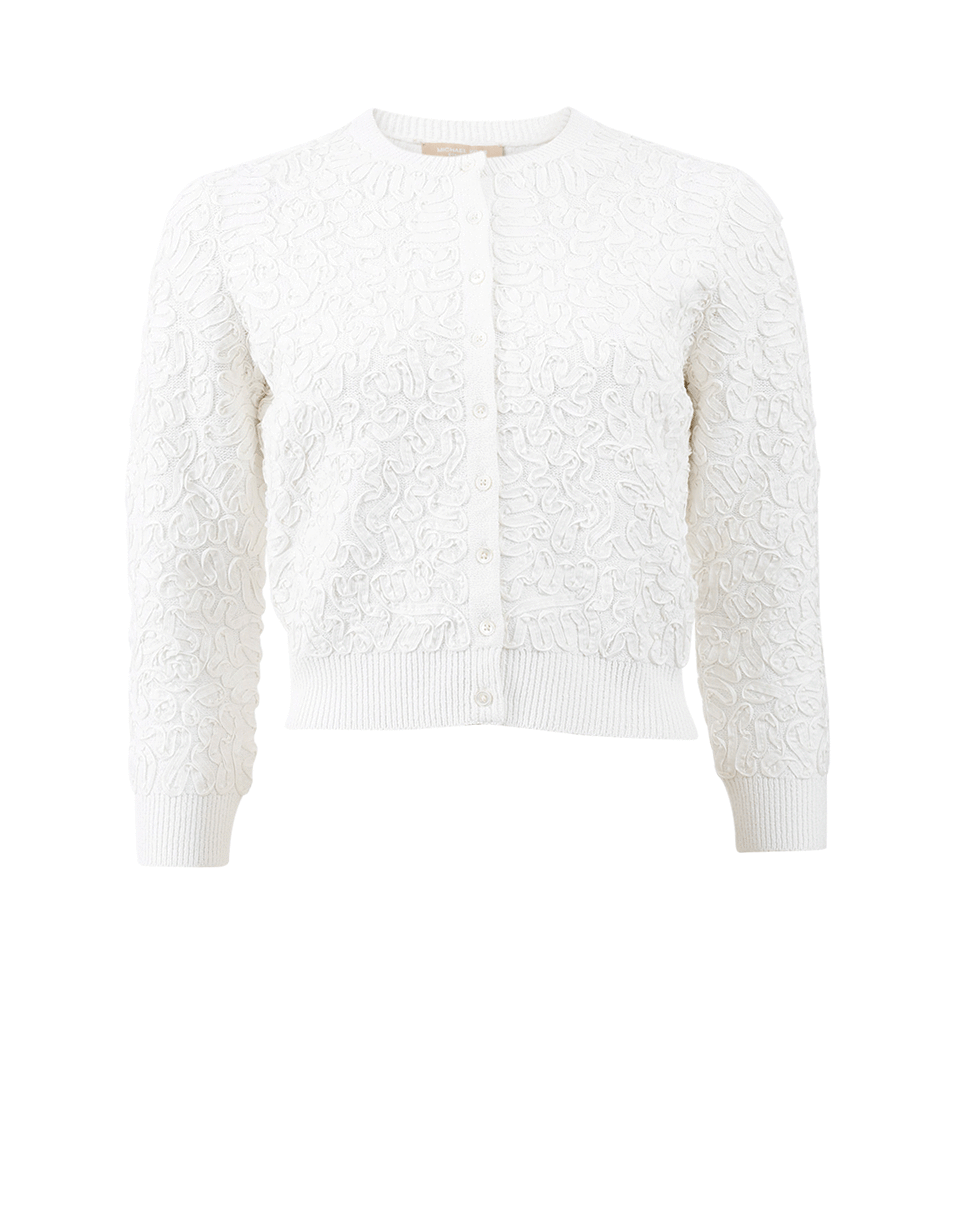 MICHAEL KORS-Soutache Embroidered Cropped Cardigan-