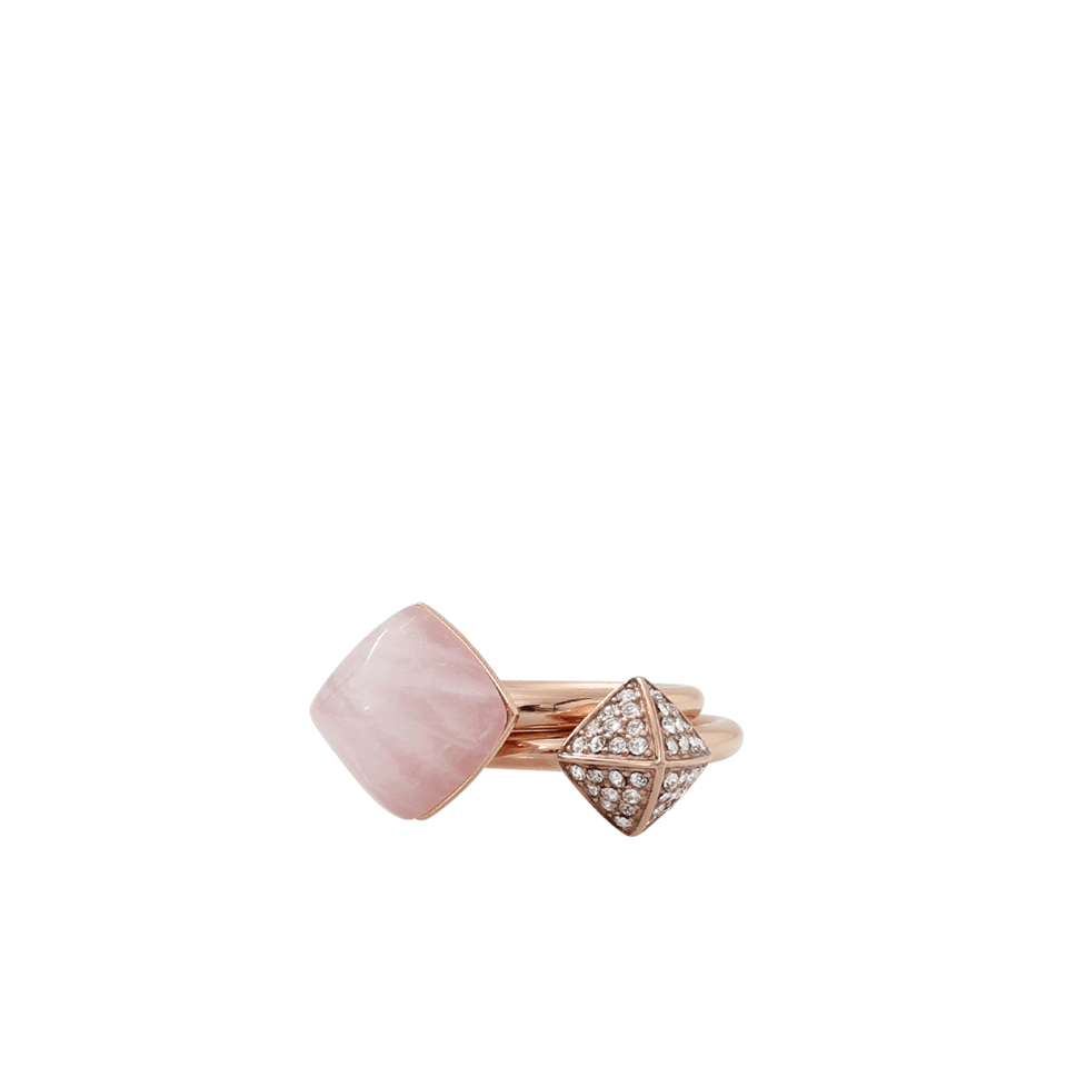 MICHAEL KORS JEWELRY-Pyramid Duo Ring Set-ROSE GOLD
