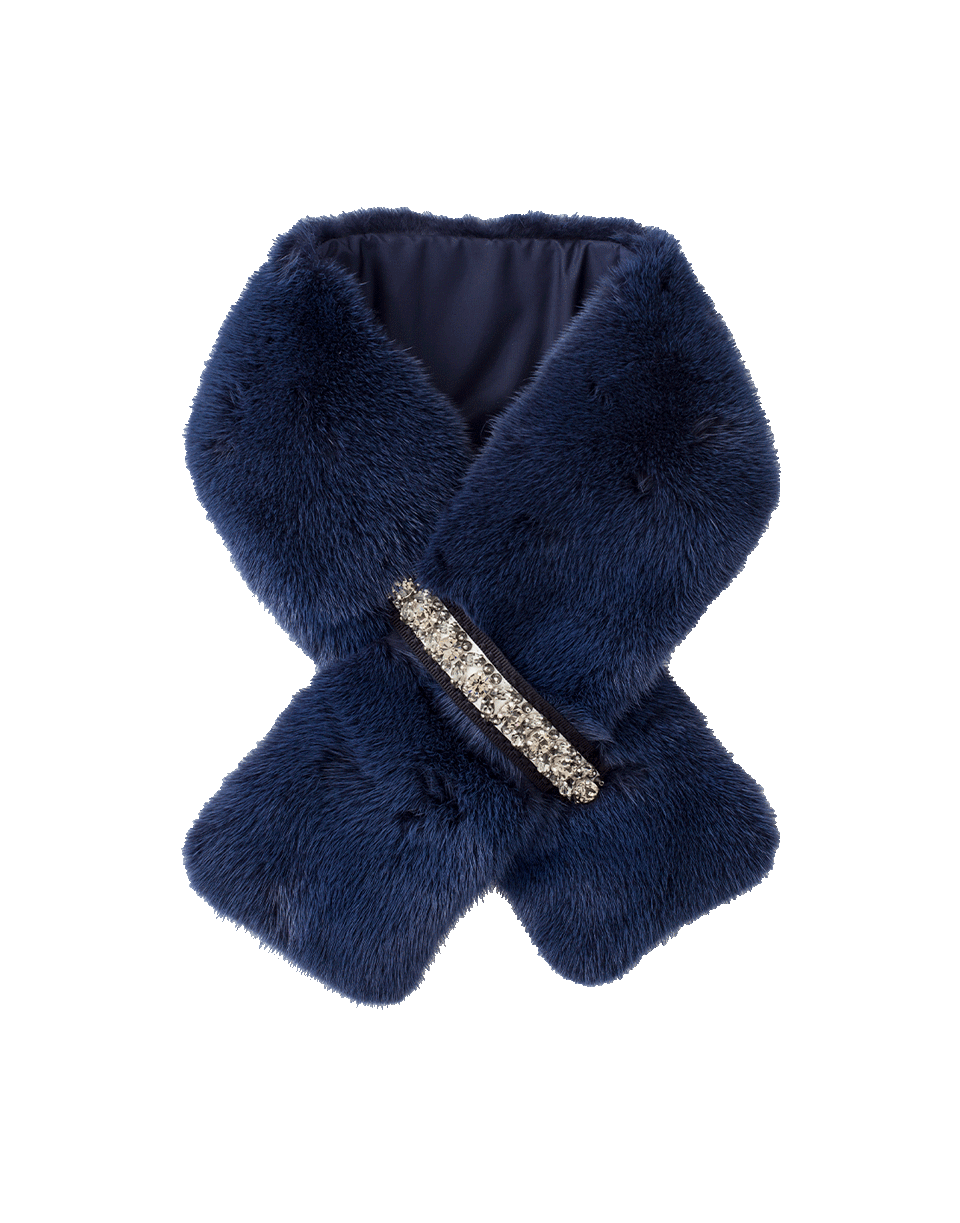 MONCLER-Mink Collar With Jewels-NAVY