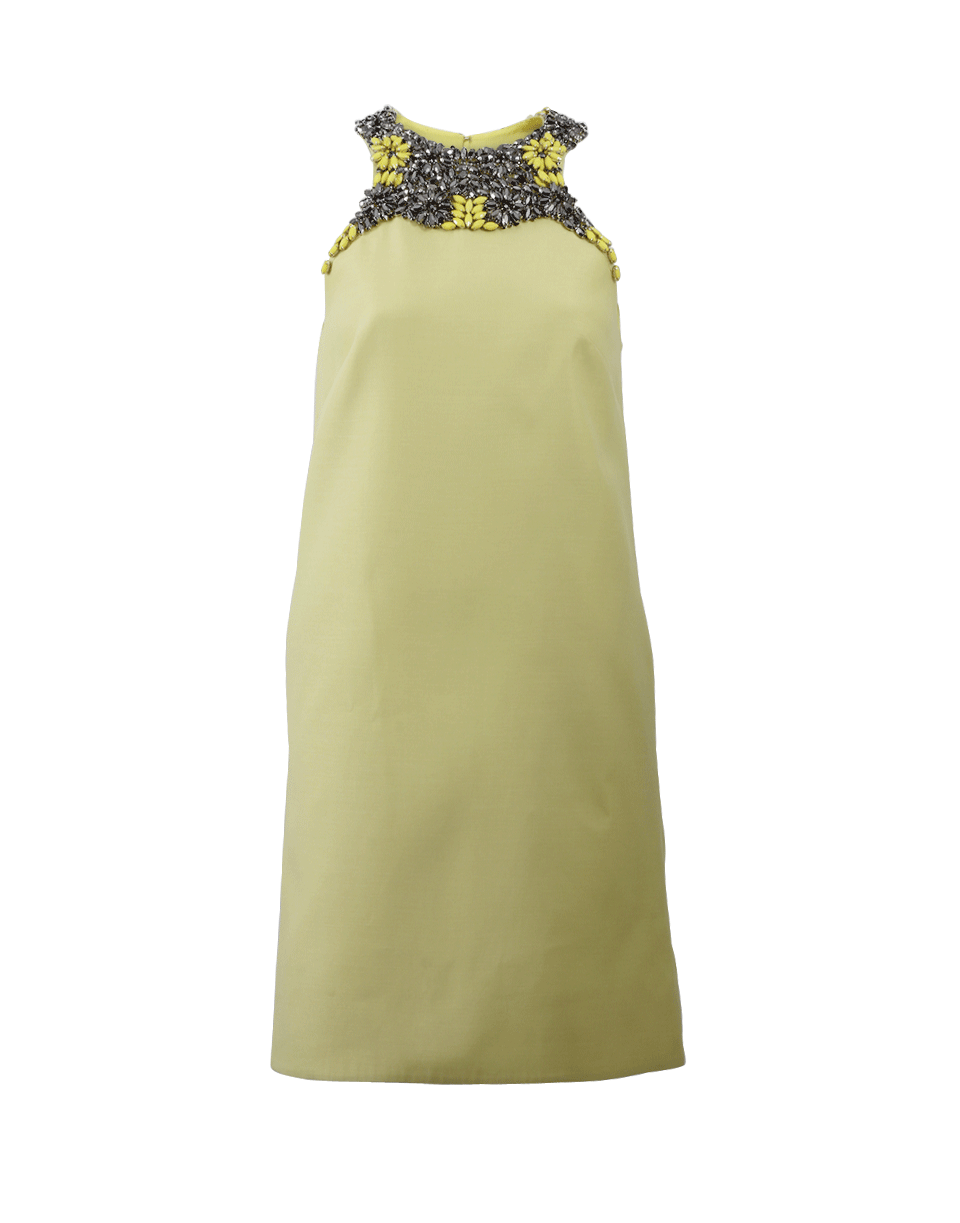 MONIQUE LHUILLIER-Beaded Halter Dress-