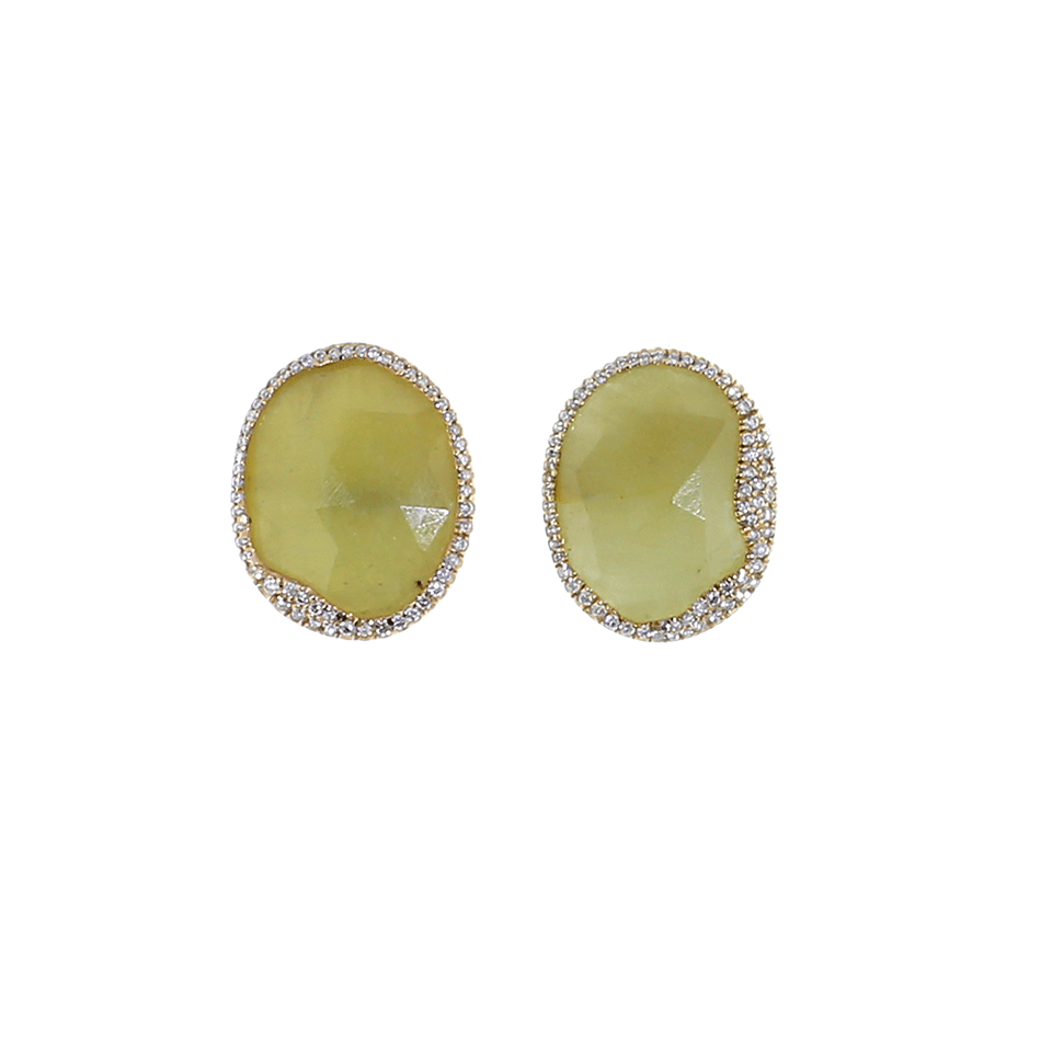 MONIQUE PEAN-Yellow Sapphire And Diamond Stud Earrings-ROSE GOLD