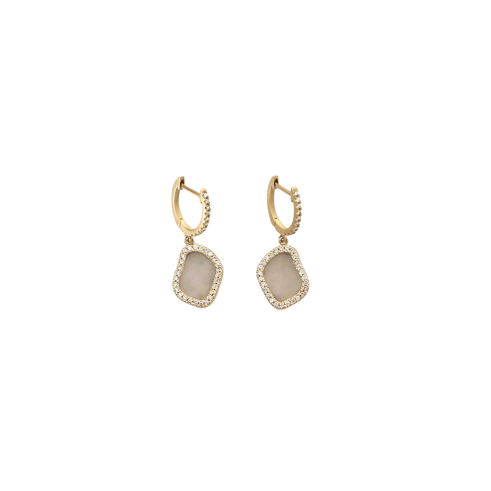 MONIQUE PEAN-Grey Jade And Diamond Drop Earrings-YELLOW GOLD