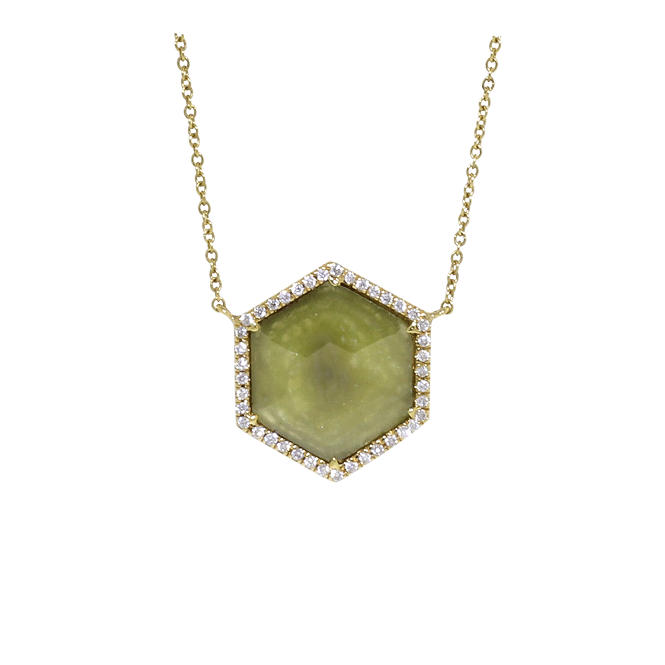 MONIQUE PEAN-Yellow Hexagonal Diamond Necklace-YELLOW GOLD