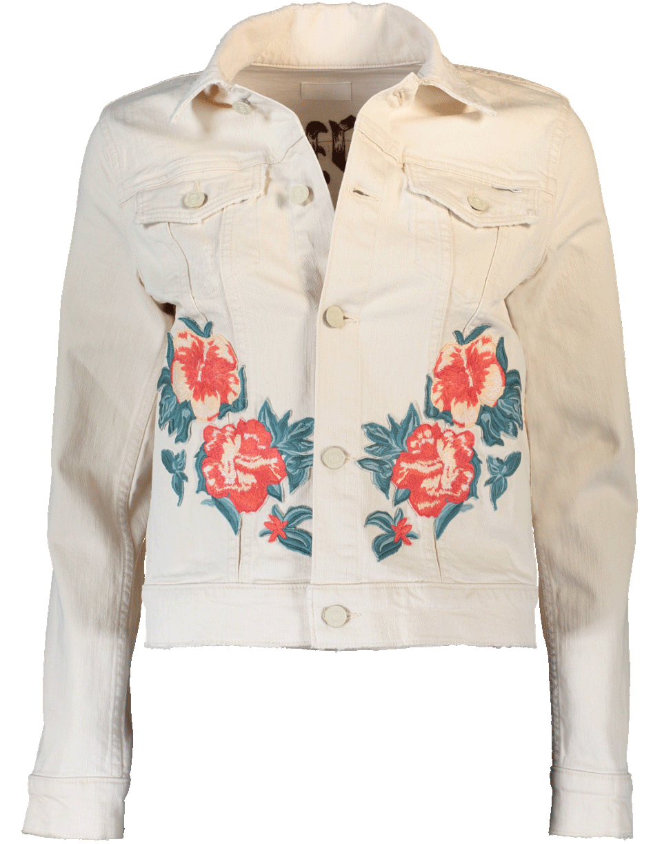 The Bruiser Floral Embroidered Jacket CLOTHINGJACKETDENIM MOTHER   
