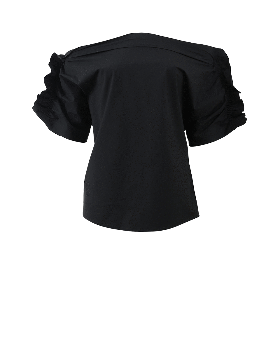 MSGM-Off Shoulder Ruffle Sleeve Top-