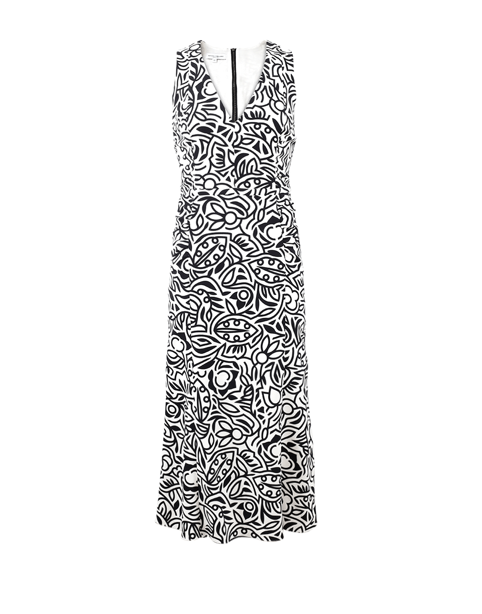 NARCISO RODRIGUEZ-Printed Dress-WHT/BLK