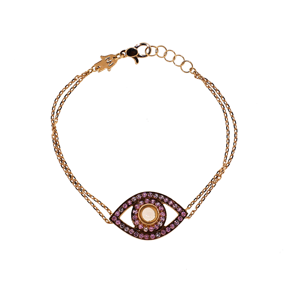 NETALI NISSIM-Pink Sapphire Big Eye Bracelet-ROSE GOLD