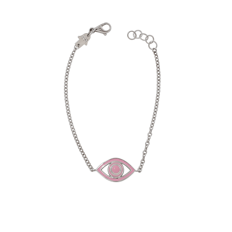 NETALI NISSIM-Fortuna Mini Eye Pink Bracelet-SILVER