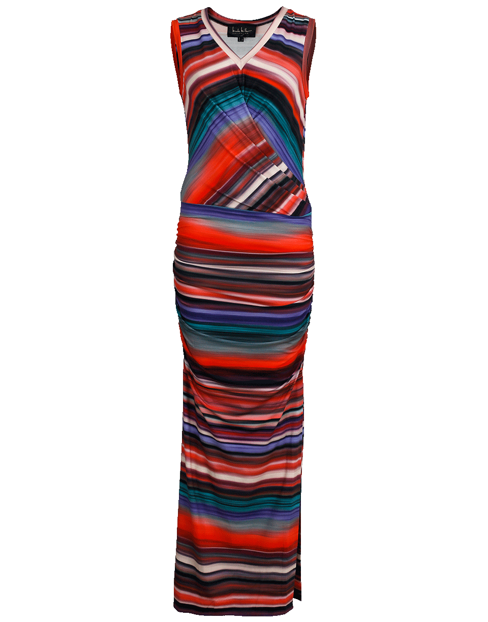 NICOLE MILLER-Jersey Stripe Maxi Dress-