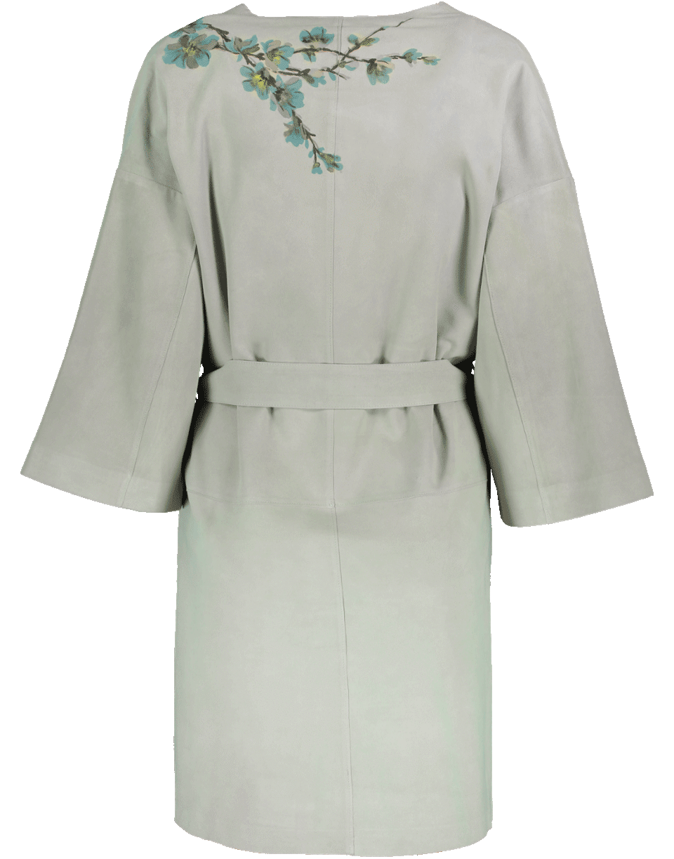 NIGEL PRESTON & KNIGHT-Collarless Kimono Coat-